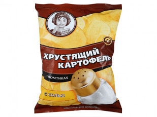 Картофель «Бруто» с солью 130 гр.: Картофельные чипсы 