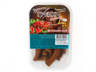 Мясо (АЛЬЯНС) вяленое свинина гриль (500гр): Сурские гренки Камчатский краб (100 гр)