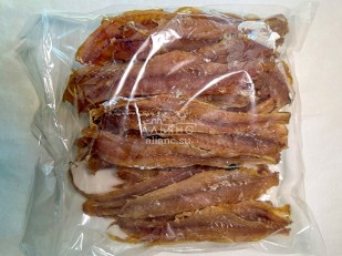 Арахис в глазури: Минтай солёно-сушёный (рваный)